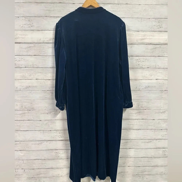 Vintage JCPenney Delicates Velour Elegant Long Gown/Robe - Picture 3 of 7